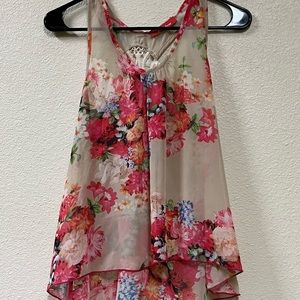 Rainbow Sheer Floral Top